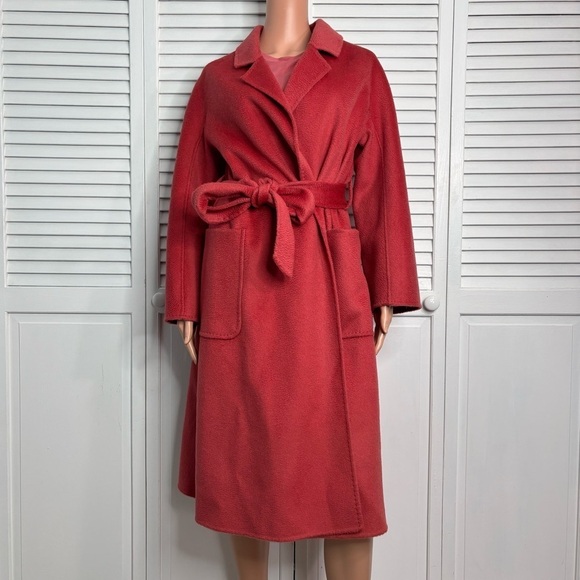 PISSENLIT Red The Classic Wrap Coat Size 2 - Picture 1 of 8